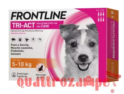 Frontline Tri Act 5 - 10 kg 6 Pipette Antiparassitario Per Cane