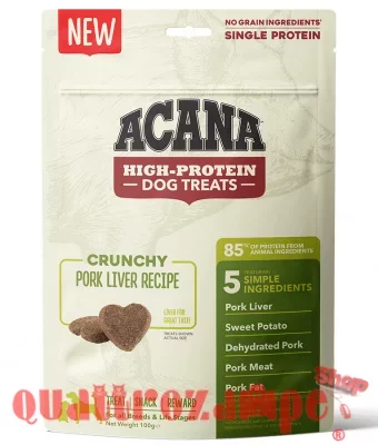 Acana Hight Protein Snack 100 gr Fegato di Maiale per Cani