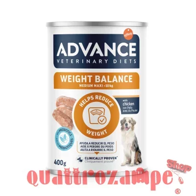 Advance Veterinary Diets Dog Weight Balance 400 gr Barattolo Umido per Cani