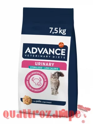 Advance Veterinary Diets Urinary Sterilized Low Calorie 7,5 Kg Gatto