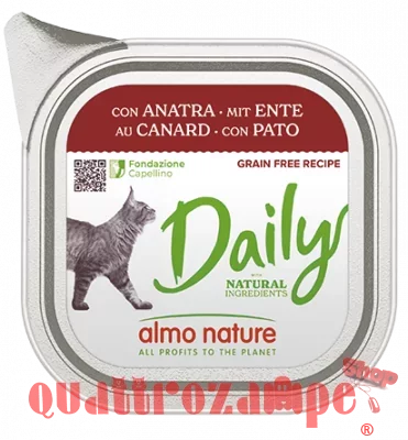 Almo Nature Daily Menu Anatra 100 gr Vaschetta Umido Per Gatti