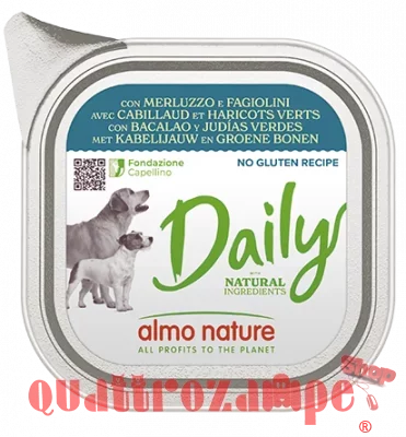 Almo Nature Daily Menu Merluzzo e Fagiolini 100 gr Per Cane