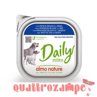 Almo Nature Daily Menu Pesce Bianco e Riso 300 gr Per Cane