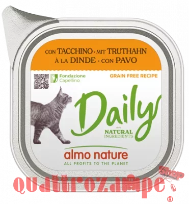 Almo Nature Daily Menu Tacchino 100 gr Vaschetta Umido Per Gatti