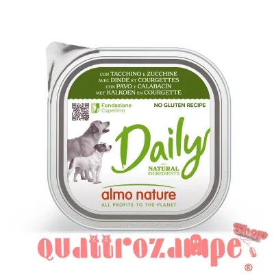 Almo Nature Daily Menu Tacchino Zucchine 300 gr Per Cane