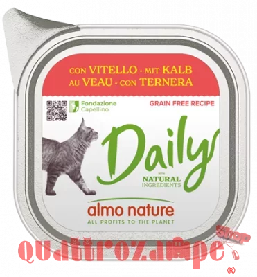 Almo Nature Daily Menu Vitello 100 gr Vaschetta Umido Per Gatti