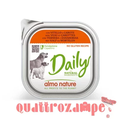 Almo Nature Daily Menu Vitello e Carote 300 gr Per Cane