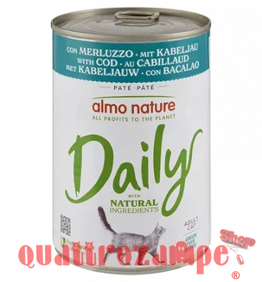 Almo Nature Daily Merluzzo 400 gr Barattolo Umido Per Gatti