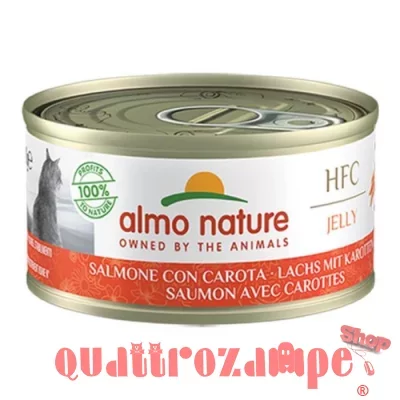Almo Nature Hfc Jelly Salmone Con Carota 70 gr Per Gatti