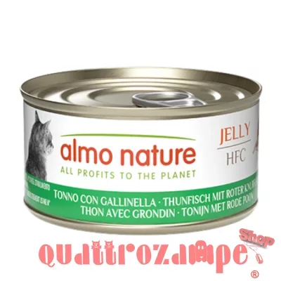 Almo Nature Hfc Jelly Tonno Con Gallinella 70 gr Per Gatti