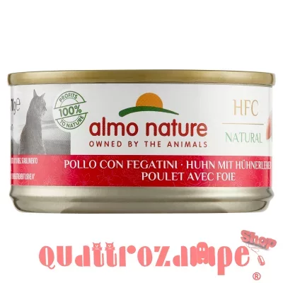 Almo Nature Hfc Natural Pollo Con Fegatini  70 gr Per Gatti