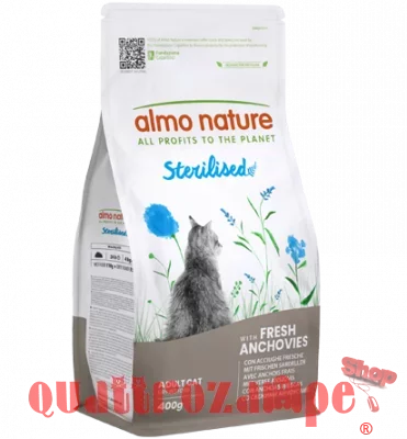 Almo Nature Sterilised Acciughe 400 gr Crocchette Gatti