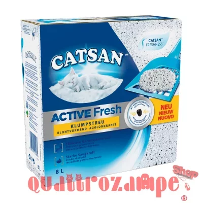 Catsan Lettiera Agglomerante Active Fresh 8 Lt per Gatto