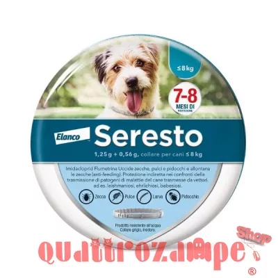 Elanco Bayer Seresto Per Cani Fino A 8 kg Collare Antiparassitario