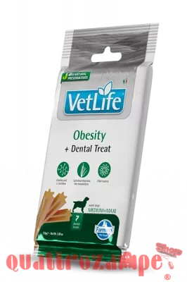 Farmina Dog Vet Life Dental Treat Obesity Medium Larg 110 gr Snack Per Cani