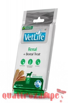 Farmina Dog Vet Life Dental Treat Renal Medium Large 110 gr Snack Per Cani