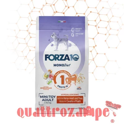 Forza 10 Mini Toy Diet Cavallo Piselli 1,5 kg Per Cani