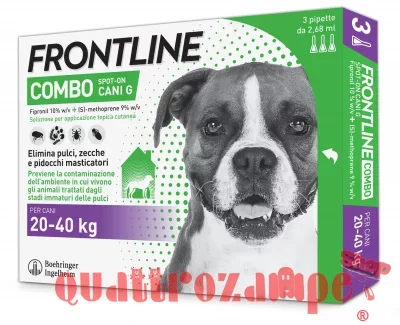 Frontline Combo Per Cani G da 20 a 40 kg 3 Pipette