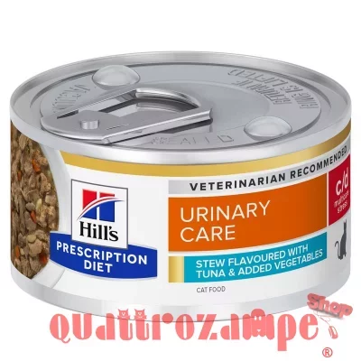 Hill's Prescription Diet C/D Urinary Stress Stew Tonno e Verdure 82 gr Spezzatino Umido Gatto