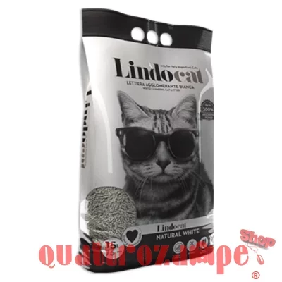 Lindocat Lettiera Natural White 10 L Bentonite Bianca Per Gatti