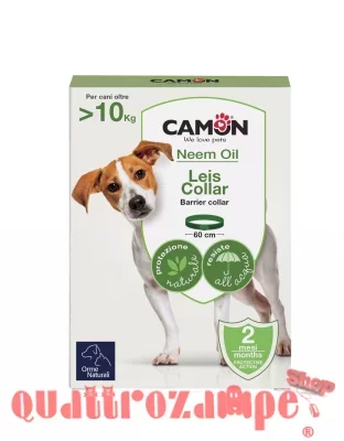 Camon Protection Orme Naturali LEIS Collare Large Olio Di Neem Cane oltre 10 kg 60 cm