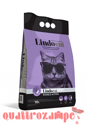 Lindocat Lettiera Double Action 10 L Agglomerante Con Granuli Viola Per Gatti