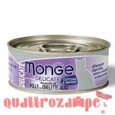 Monge Cat Delicate Superpremium 80 gr Pollo con Omelette e Acciughine Per Gatti