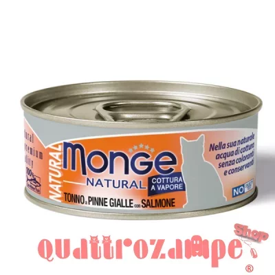 Monge Cat Natural Superpremium 80 gr Tonno a Pinne Gialle con Salmone Per Gatti