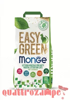 Monge Lettiera Agglomerante Vegetale Easy Green 10 lt 3,5 kg