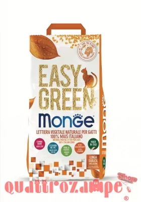 Monge Lettiera Agglomerante Vegetale Easy Green Mais 10 lt 3,8 kg