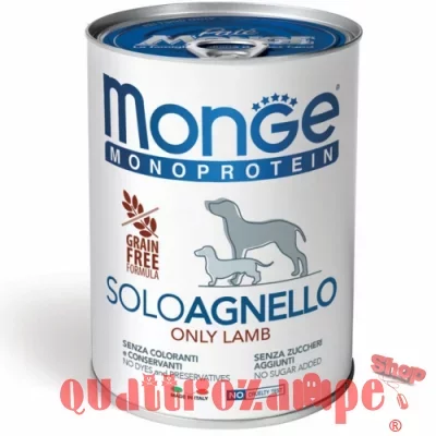 Monge Solo Agnello Monoproteico 400 gr Umido per Cani