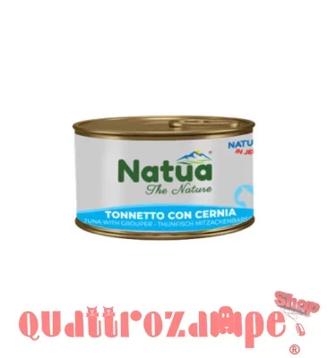 Natua Natural in Jelly Tonnetto con Cernia 85 gr Cibo Umido in Lattina per Gatti