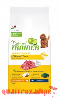 Natural Trainer Adult Mini Small Toy Manzo e Riso 7 Kg