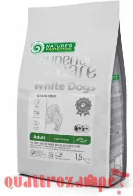 Nature's Protection White Dog Adult Small Insect 1,5 kg Crocchette Per Cani Grain Free