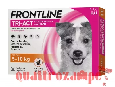 Frontline Tri Act 5 - 10 kg 3 Pipette Antiparassitario Per Cane