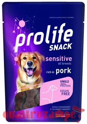 Prolife Snack Sensitive Grain Free Adult Maiale 90 Gr Premi Cane