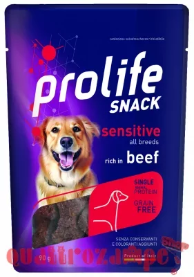 Prolife Snack Sensitive Grain Free Manzo 90 Gr Fish Premi Cane