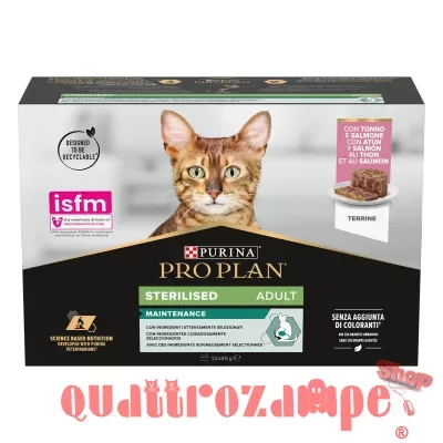 Purina Pro Plan Cat Adult Sterilised Maintenance Lattina 12X85 Gr Con Tonno e Salmone