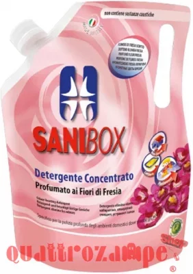 Sanibox Detergente Concentrato Elimina Odori ai Fiori di Fresia 1000 ml Per Ambienti