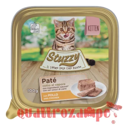 Stuzzy Cat Kitten Patè Pollo 100 gr Vaschetta Per Gatti