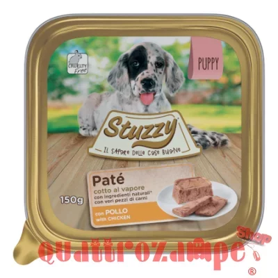 Stuzzy Dog Patè Puppy Pollo 150 gr Cibo in Vaschetta Per Cani