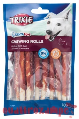 Trixie DENTAfun 10 Rolls Bastoncini con Anatra da 12 cm 80gr