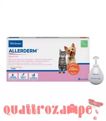 Virbac Allerderm Spot On 2 ml 6 Pipette per cani Meno 10 kg e Gatti