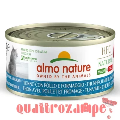 Almo Nature HFC Made In Italy Tonno Pollo Formaggio 70 gr Umido Gatto