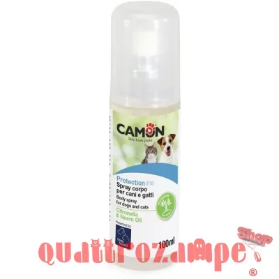 Camon Protection Spray Corpo 100 ml Citronella e Neem Cani e Gatti