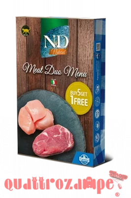 Farmina ND Natural Duo Meat Menu 420 gr 6 scatolette da 70 gr Gatto