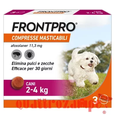 Frontpro 3 Compresse Masticabili 2-4 Kg 11,3 Mg Per Cani