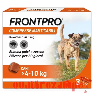 Frontpro 3 Compresse Masticabili 4-10 Kg 28,3 Mg Per Cani