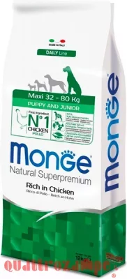 Monge Superpremium Maxi Junior Puppy Cane 12 kg Pollo