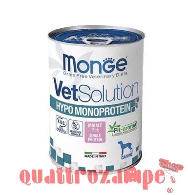 Monge VetSolution Hypo Monoprotein Maiale 400 gr Lattina Cani